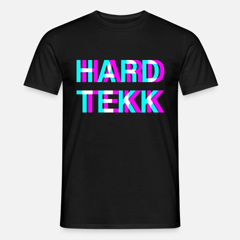 Hardtekk - Tekk - Techno - Techno music - Rave - Männer T-Shirt - Schwarz
