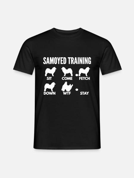 Samoyed Training Samoyed Dog Tricks T Shirt - Men's T-Shirt - black