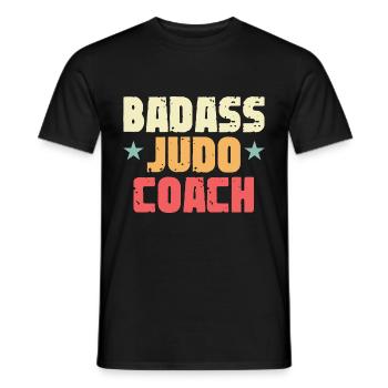 Badass Judo -Trainer Kampfsporttrainer Geschenk - Männer T-Shirt - Schwarz - Vorne - AI Model Male 178 light (178cm)