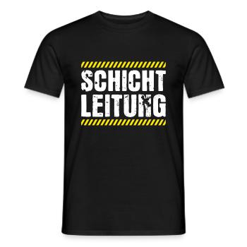 Schichtleitung Chef Beruf Humor - Männer T-Shirt - Schwarz - Vorne - AI Model Male 178 light (178cm)