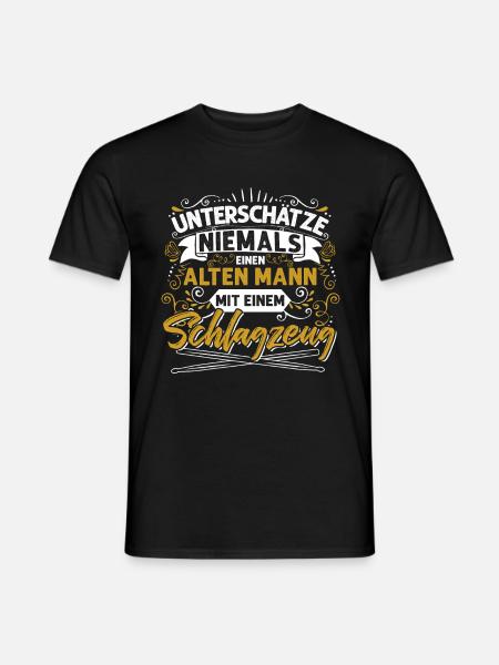 Schlagzeuger Musikinstrument - Männer T-Shirt - Schwarz
