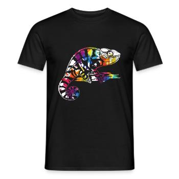 caméléons - T-shirt homme - noir - Devant - AI Model Male 178 light (178cm)