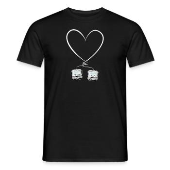 Reisemobil Herz - Valentinstag Reisemobil Geschenk - Männer T-Shirt - Schwarz - Vorne - AI Model Male 178 light (178cm)