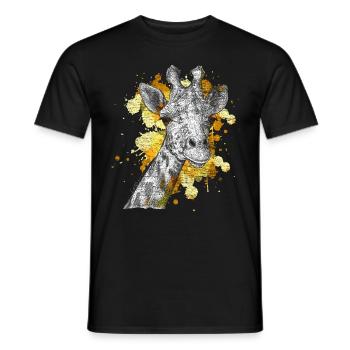 Giraffe Animal - Men's T-Shirt - black - Front - AI Model Male 178 light (178cm)