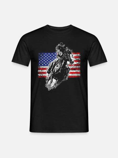 Drapeau Cowboy - T-shirt homme - noir