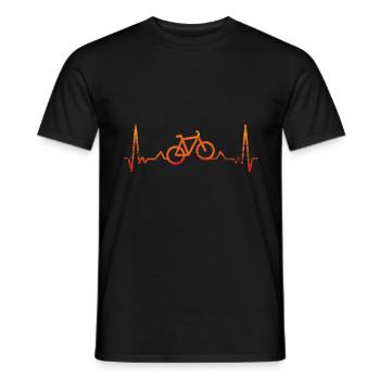 Roue de battement de coeur de vélo - T-shirt homme - noir - Devant - AI Model Male 178 light (178cm)