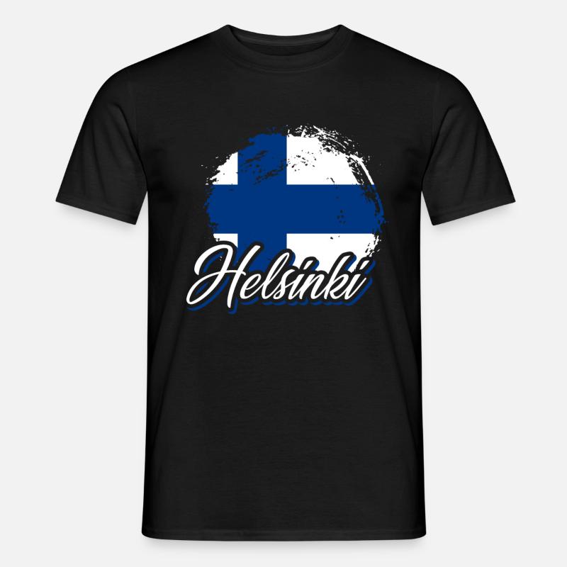 Finnland Helsinki - Männer T-Shirt - Schwarz