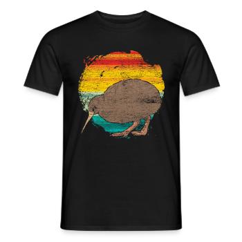 kiwi - T-shirt homme - noir - Devant - AI Model Male 178 light (178cm)