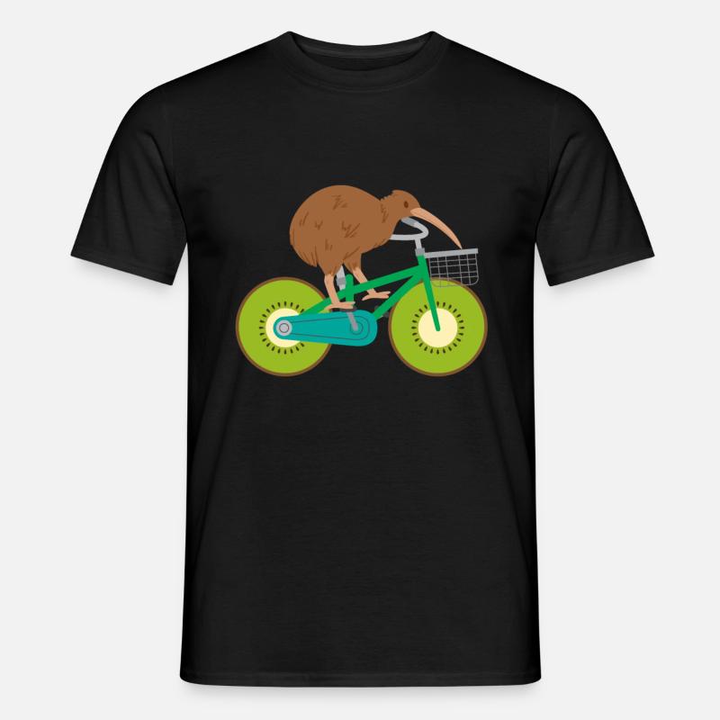 Kiwi Radfahrer - Männer T-Shirt - Schwarz