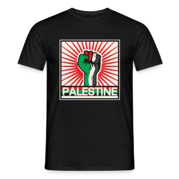 Palestine - Men's T-Shirt - black - Front - AI Model Male 178 light (178cm)