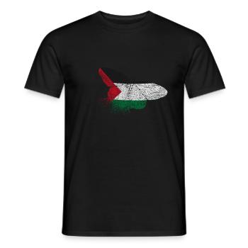 Drapeau papillon Palestine - T-shirt homme - noir - Devant - AI Model Male 178 light (178cm)
