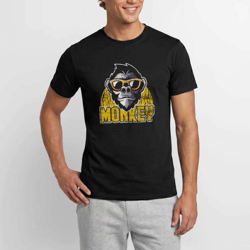Animaux d'évolution de singe T-shirt homme