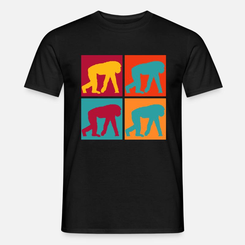 Affe - Männer T-Shirt - Schwarz