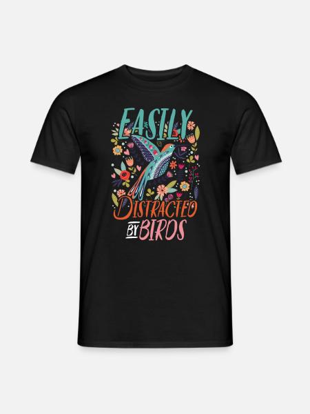 Vogel Tiere Tier - Männer T-Shirt - Schwarz