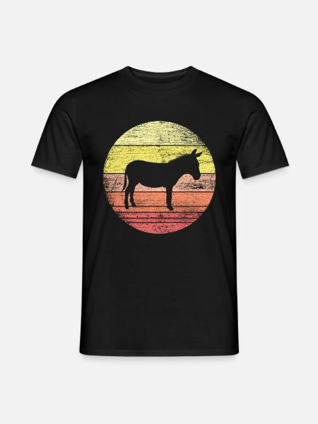 Retro donkey - Men's T-Shirt - black