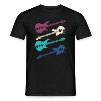 Gitarre Musiker Musik - Männer T-Shirt - Schwarz - Vorne - AI Model Male 178 light (178cm)