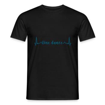 Battement de coeur de danse en ligne - T-shirt homme - noir - Devant - AI Model Male 178 light (178cm)