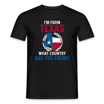 Texas America - Men's T-Shirt - black - Front - AI Model Male 178 light (178cm)