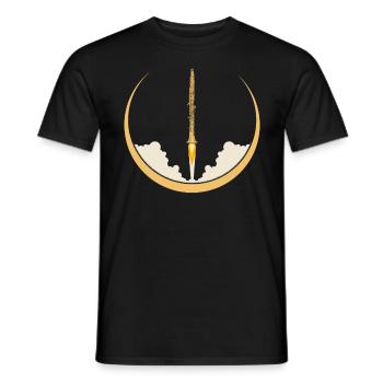 Clarinet moon - Men's T-Shirt - black - Front - AI Model Male 178 light (178cm)