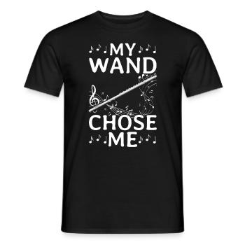 Flute music flutist - Men's T-Shirt - black - Front - AI Model Male 178 light (178cm)