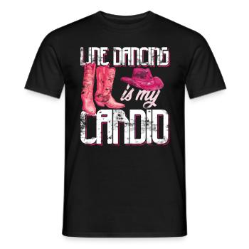 Linedance cowboy boots - Men's T-Shirt - black - Front - AI Model Male 178 light (178cm)