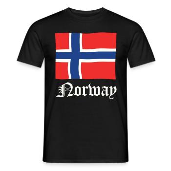 Norwegen Wikinger Flagge - Männer T-Shirt - Schwarz - Vorne - AI Model Male 178 light (178cm)