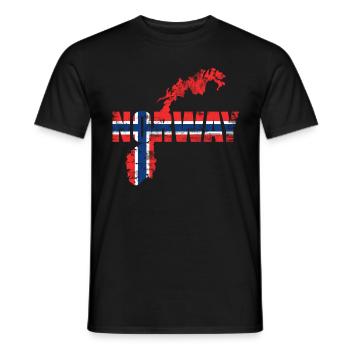Norvège Scandinavie - T-shirt homme - noir - Devant - AI Model Male 178 light (178cm)