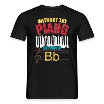 Instrument de musique pour piano - T-shirt homme - noir - Devant - AI Model Male 178 light (178cm)