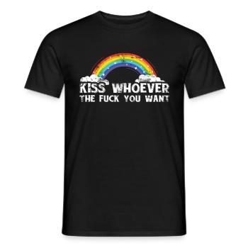 LGBTQ - Männer T-Shirt - Schwarz - Vorne - AI Model Male 178 light (178cm)