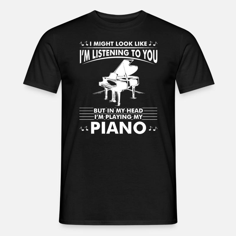 Piano Klavier - Männer T-Shirt - Schwarz