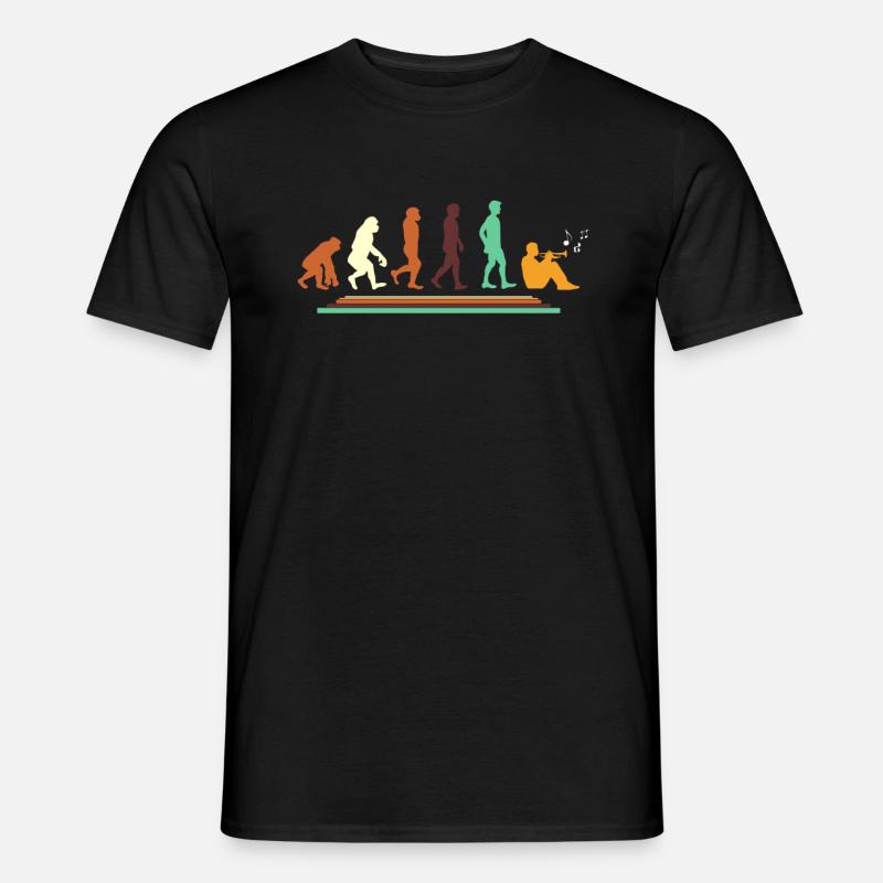Trompete Jazz Musik Evolution - Männer T-Shirt - Schwarz