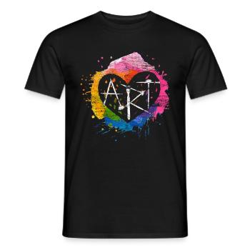 Art artist - Men's T-Shirt - black - Front - AI Model Male 178 light (178cm)