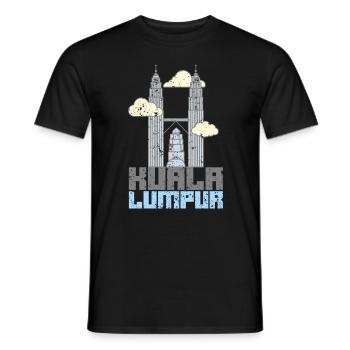 Gratte-ciel de Kuala Lumpur - T-shirt homme - noir - Devant - AI Model Male 178 light (178cm)