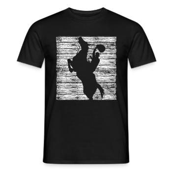 Cowboy horse cowboy boots - Men's T-Shirt - black - Front - AI Model Male 178 light (178cm)