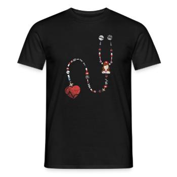 Nurse stethoscope - Men's T-Shirt - black - Front - AI Model Male 178 light (178cm)