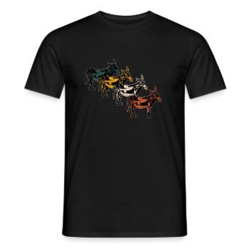 Esel Tiere - Männer T-Shirt - Schwarz - Vorne - AI Model Male 178 light (178cm)