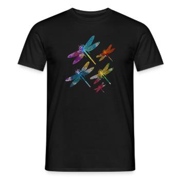 libellule - T-shirt homme - noir - Devant - AI Model Male 178 light (178cm)