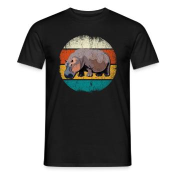 Nilpferd - Männer T-Shirt - Schwarz - Vorne - AI Model Male 178 light (178cm)