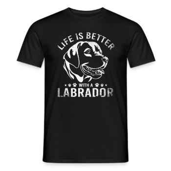 Labrador dog - Men's T-Shirt - black - Front - AI Model Male 178 light (178cm)