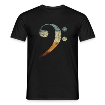 Morceau de clé de basse - T-shirt homme - noir - Devant - AI Model Male 178 light (178cm)