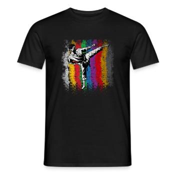 karate - Men's T-Shirt - black - Front - AI Model Male 178 light (178cm)
