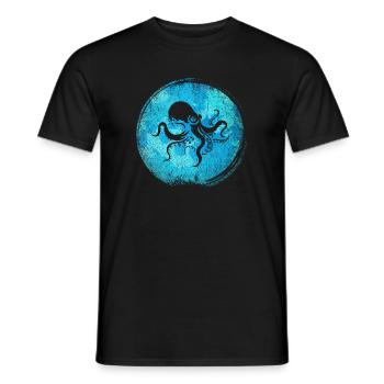 Oktopus - Männer T-Shirt - Schwarz - Vorne - AI Model Male 178 light (178cm)