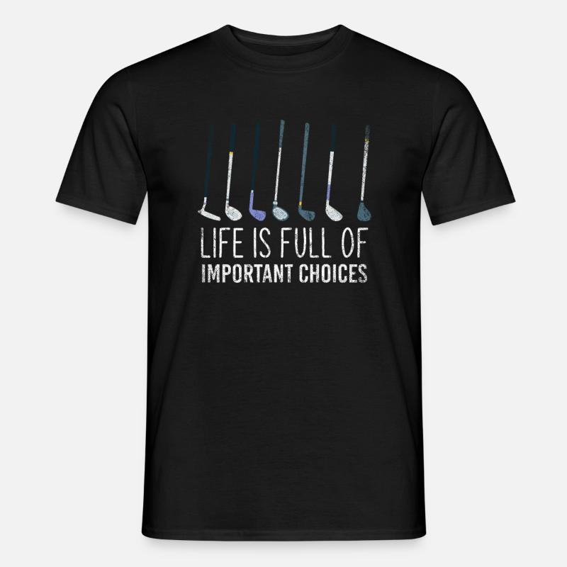 Golf Golfer - Männer T-Shirt - Schwarz