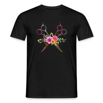 Barber profession hairdresser - Men's T-Shirt - black - Front - AI Model Male 178 light (178cm)