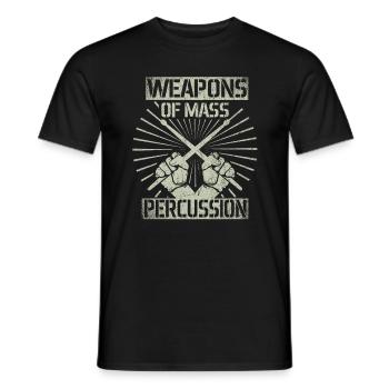 Batteur de batterie - T-shirt homme - noir - Devant - AI Model Male 178 light (178cm)