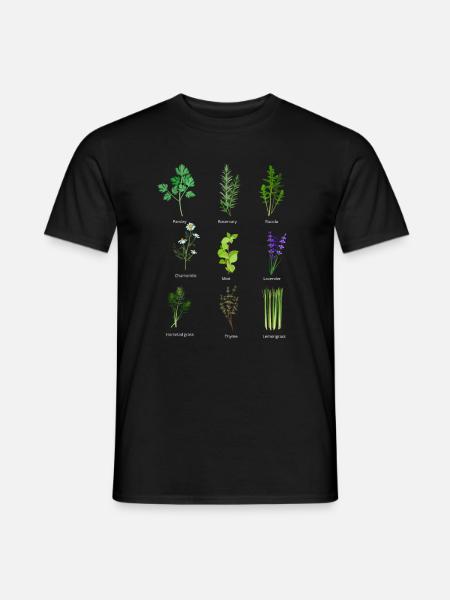 Pflanzen Blumenbeet Garten - Männer T-Shirt - Schwarz