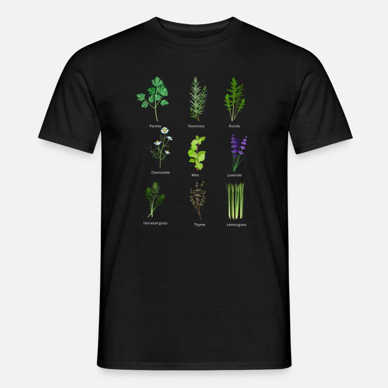 Pflanzen Blumenbeet Garten - Männer T-Shirt - Schwarz