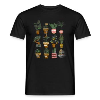 les plantes - T-shirt homme - noir - Devant - AI Model Male 178 light (178cm)