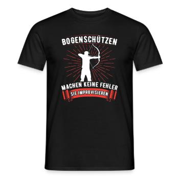 Bogenschützen Improvisieren Spruch - Archer - Männer T-Shirt - Schwarz - Vorne - AI Model Male 178 light (178cm)