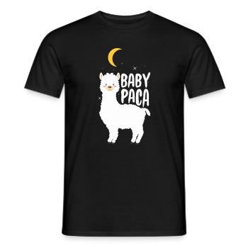 Alpaca Baby Paca - Alpaca Llama sommeil sommeil - T-shirt homme - noir - Devant - AI Model Male 178 light (178cm)